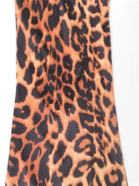 Leopard Print Sleeveless Back Hollow Out Bodycon Dress - Thingy-London