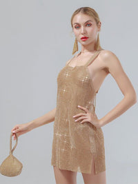 Luxury Rhinestone Sexy Elegant Beach Banquet Party Diamond Bling Metal Body Jewelry Dress - Thingy-London