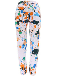 Multi-colored Denim Printed Stretch Woven Straight Trousers - Thingy-London