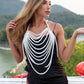 Pearl Body Chain Necklace Adjustable Size Pearl Shoulder Chain - Thingy-London