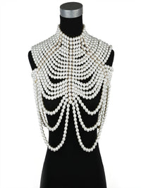 Shawl Body Chain Pearl Breast Chain Pearl Shoulder Chain - Thingy-London