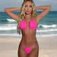 Solid Color Sexy Halter Neck High Waist Two Pieces Bikini Set - Thingy-London