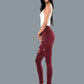 Women Multi-color High Elastic Ripped Long Leg Jeans - Thingy-London