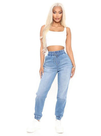 Women Washed Harlan high-waisted jeans - Thingy-London