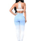 Women's bleached blue and white gradient ripped high-waisted jeans - Thingy-London