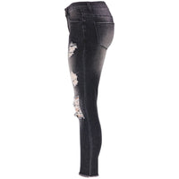 Women's Fashion High Elastic Ripped Hip Lift Jeans - Thingy-London