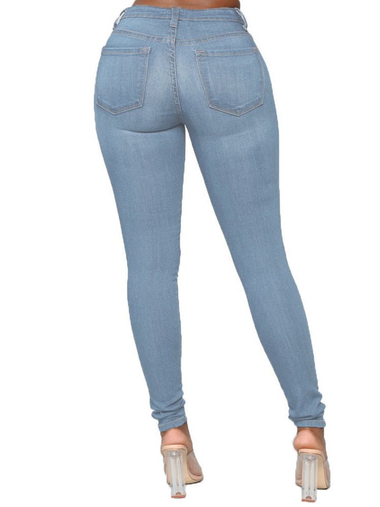 Women's Fashion High-stretch High Waist Skinny Jeans - Thingy-London