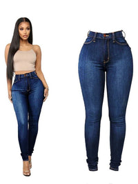 Women's Fashion High-stretch High Waist Skinny Jeans - Thingy-London