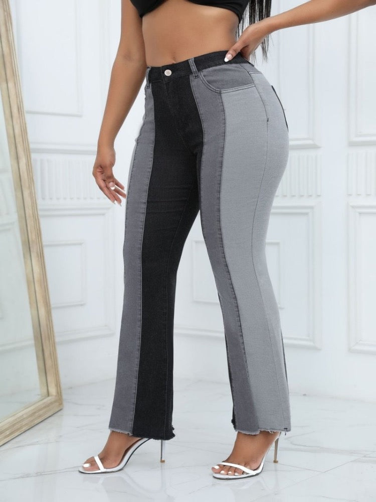 Women's Fashion High-Waist Tight Hip Flared Jeans - Thingy-London