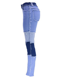 Women's high-waisted fit straight leg denim pants - Thingy-London