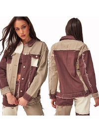 Women's new fashion joint seam denim jacket - Thingy-London